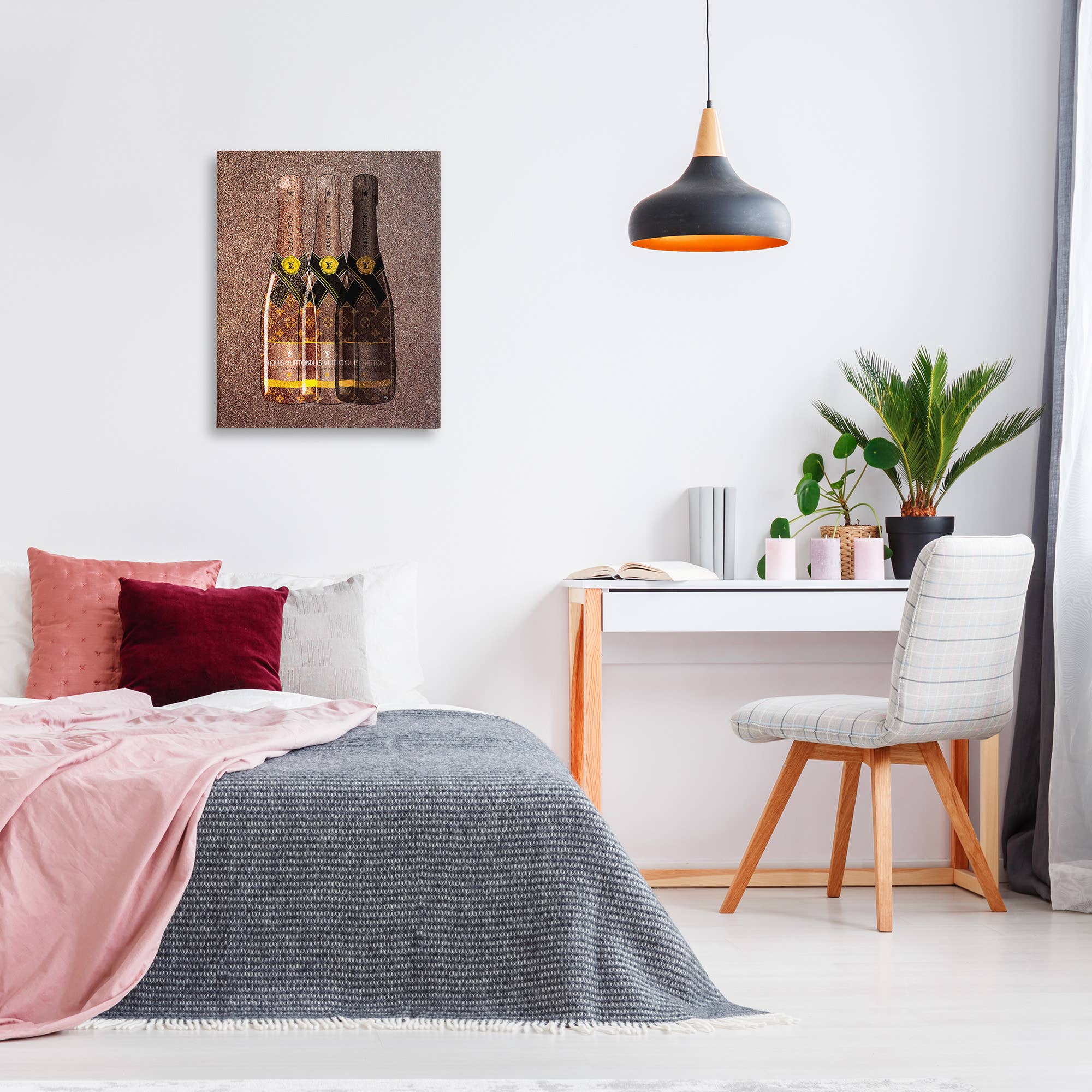 Stupell Industries - Wholesale Wall Decor - Kids & Baby - Abstract Brown Wine Bottles Canvas Art6