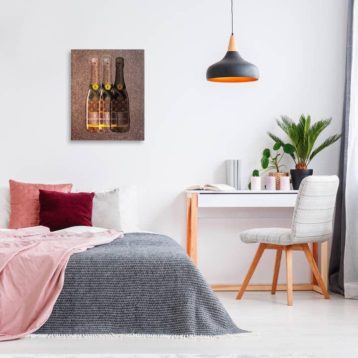 Stupell Industries - Wholesale Wall Decor - Kids & Baby - Abstract Brown Wine Bottles Canvas Art6