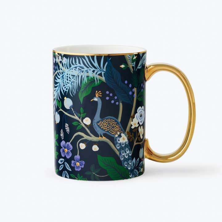 Rifle Paper Co. - Wholesale Coffee Mug - Peacock Porcelain Mug