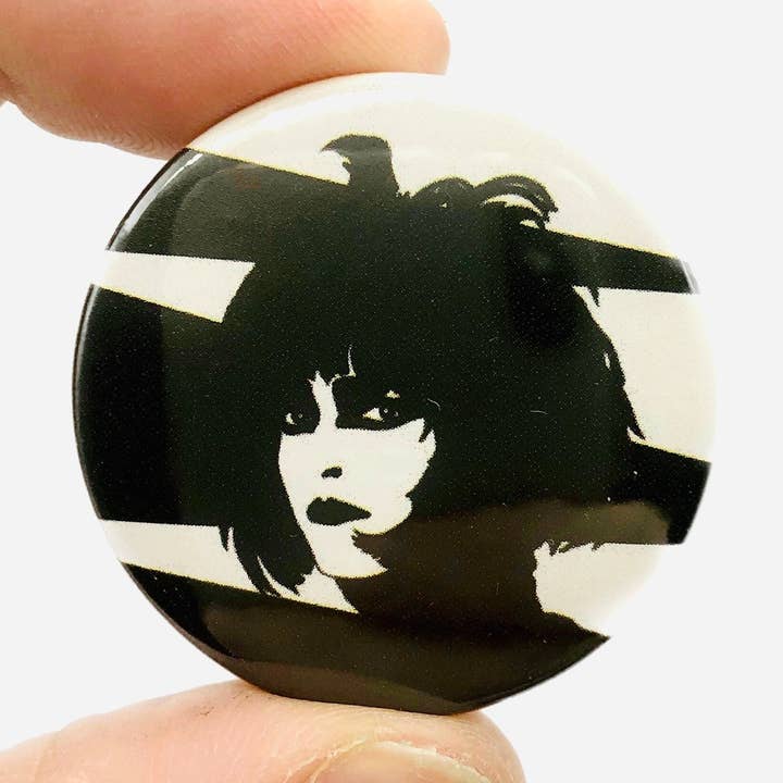 Siouxsie And The Banshees B/W Button Pin Badge ( for wholesale by Bite Your Granny