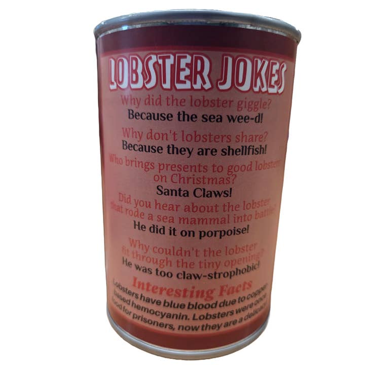 Canned Gifts - Wholesale Stuffed/Plush Toy - Kids & Baby - Sheldon the Canned Lobster - Eco-Friendly Plush w/Jokes