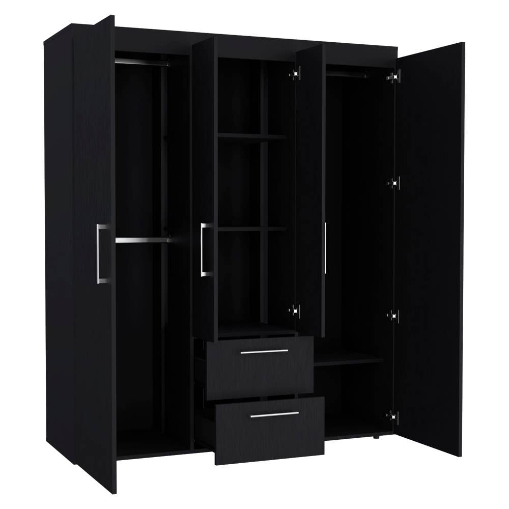 Treevol Furniture - Wholesale Bedroom Furniture - Armoire Elma, Bedroom, Black4