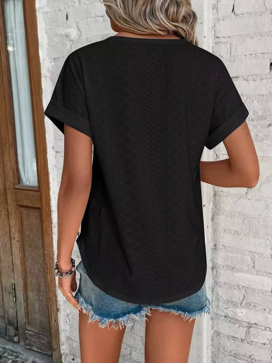 Lovesoft - Wholesale Blouse - Dames - Dames Casual Korte Mouw Shirts Effen Kleur Trendy Blouses1