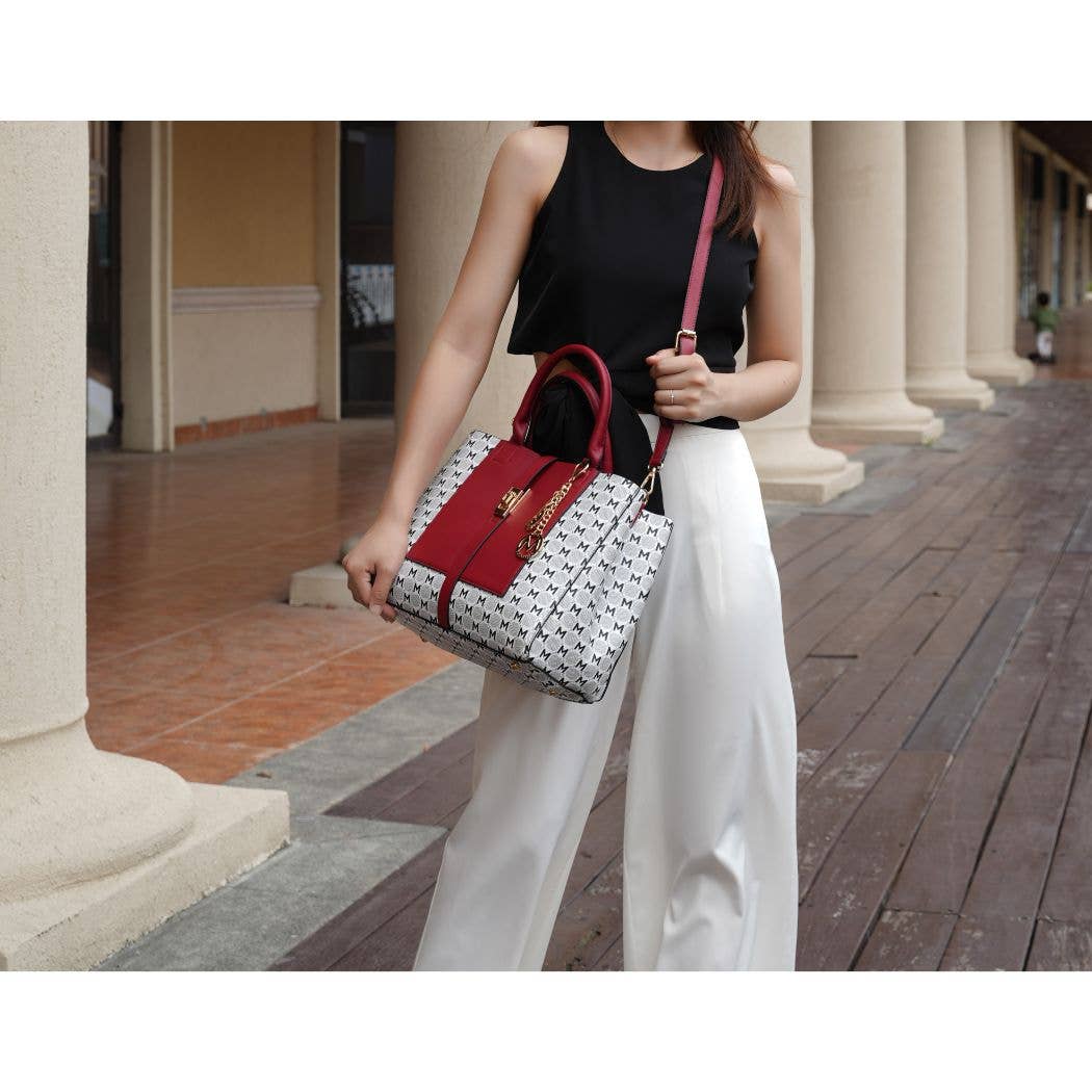 MKF Collection - Venta al por mayor Bolso con correa - Mujer - Bolso tipo cartera MKF Yuliana con emblema circular M de Mia K10