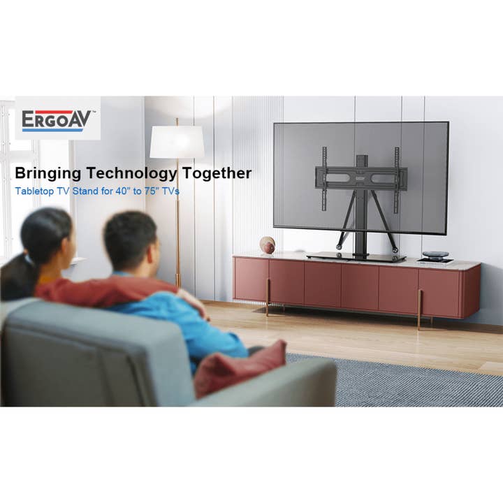 JupiterGear Home – wholesale Konsolbord – ErgoAV bordsstativ för TV-apparater från 40" till 75"