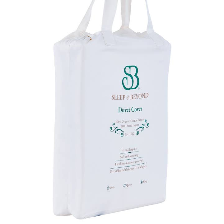 Sleep & Beyond - Vendita all'ingrosso Copripiumini - Set copripiumino in rasatello 300TC 100% cotone biologico