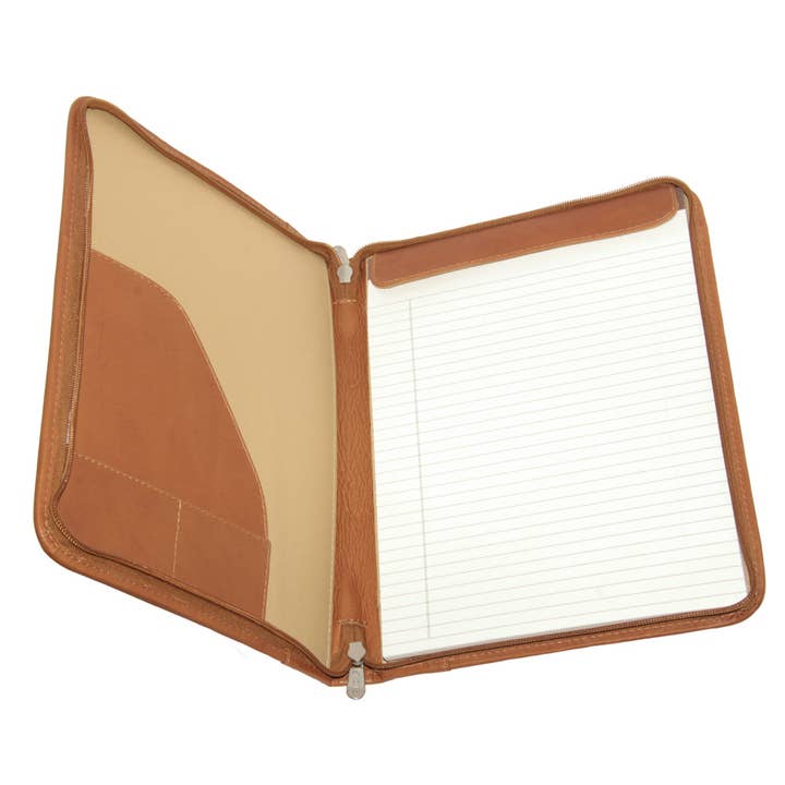 ZIPPERED PADFOLIO for wholesale by Piel Leather