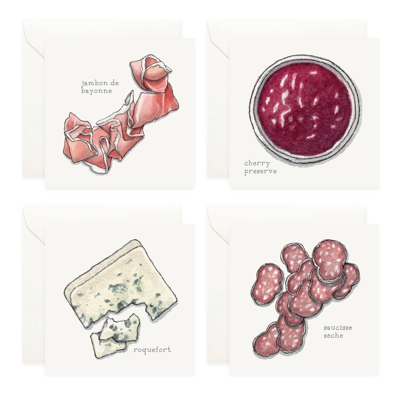 Yeesan Loh - Wholesale Stationery/Notecard Set - Mini Cards Set / Charcuterie Boards3