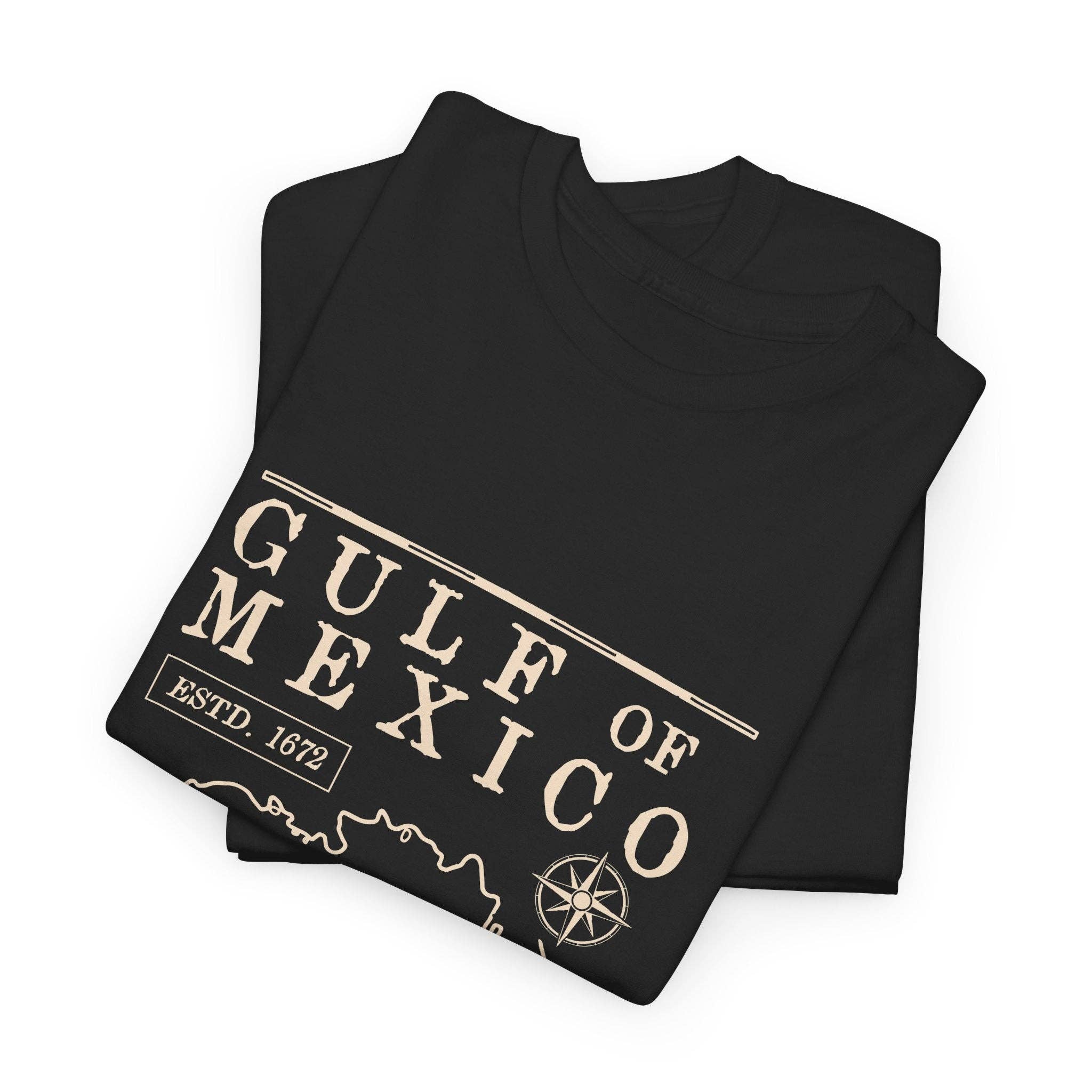 Kennidi Co. - Wholesale Screen Printed T-Shirt - Unisex - Gulf of Mexico Map Vintage T-shirt0