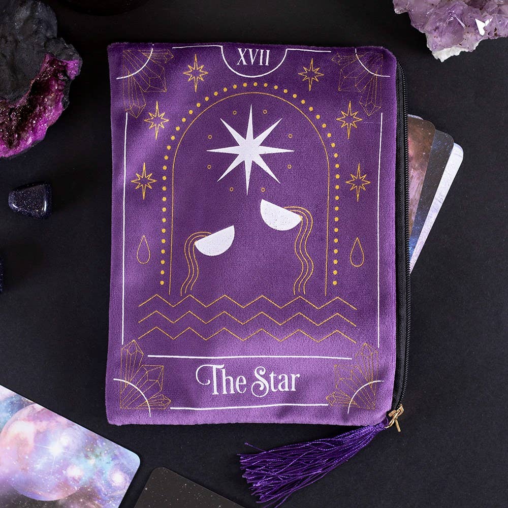 Pacific Trading – wholesale Pouch – Women’s – Star Tarot Cards Zipper Pouch 6PC Pack1