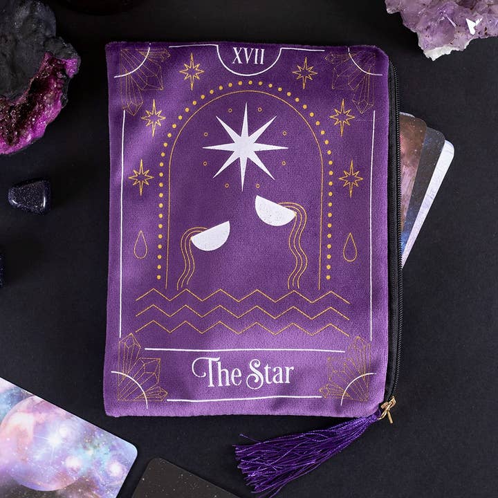 Pacific Trading – wholesale Pouch – Women’s – Star Tarot Cards Zipper Pouch 6PC Pack1