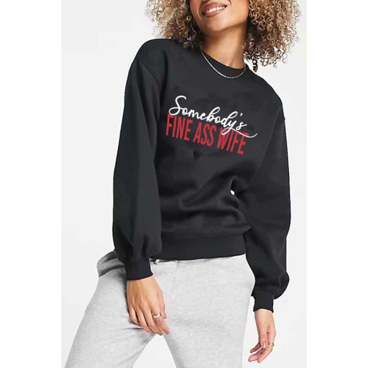 crashangel.us – wholesale Graphic sweatshirt – Women’s – FINE ASS WIFE GRAPHIC SWEATSHIRT0