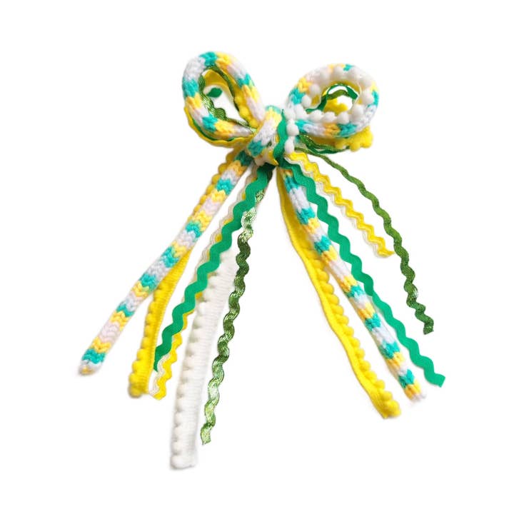 Skattejagt Rodet Bånd Hår Sløjfe med Klemme for engroshandel hos Pretty in Pink Bows