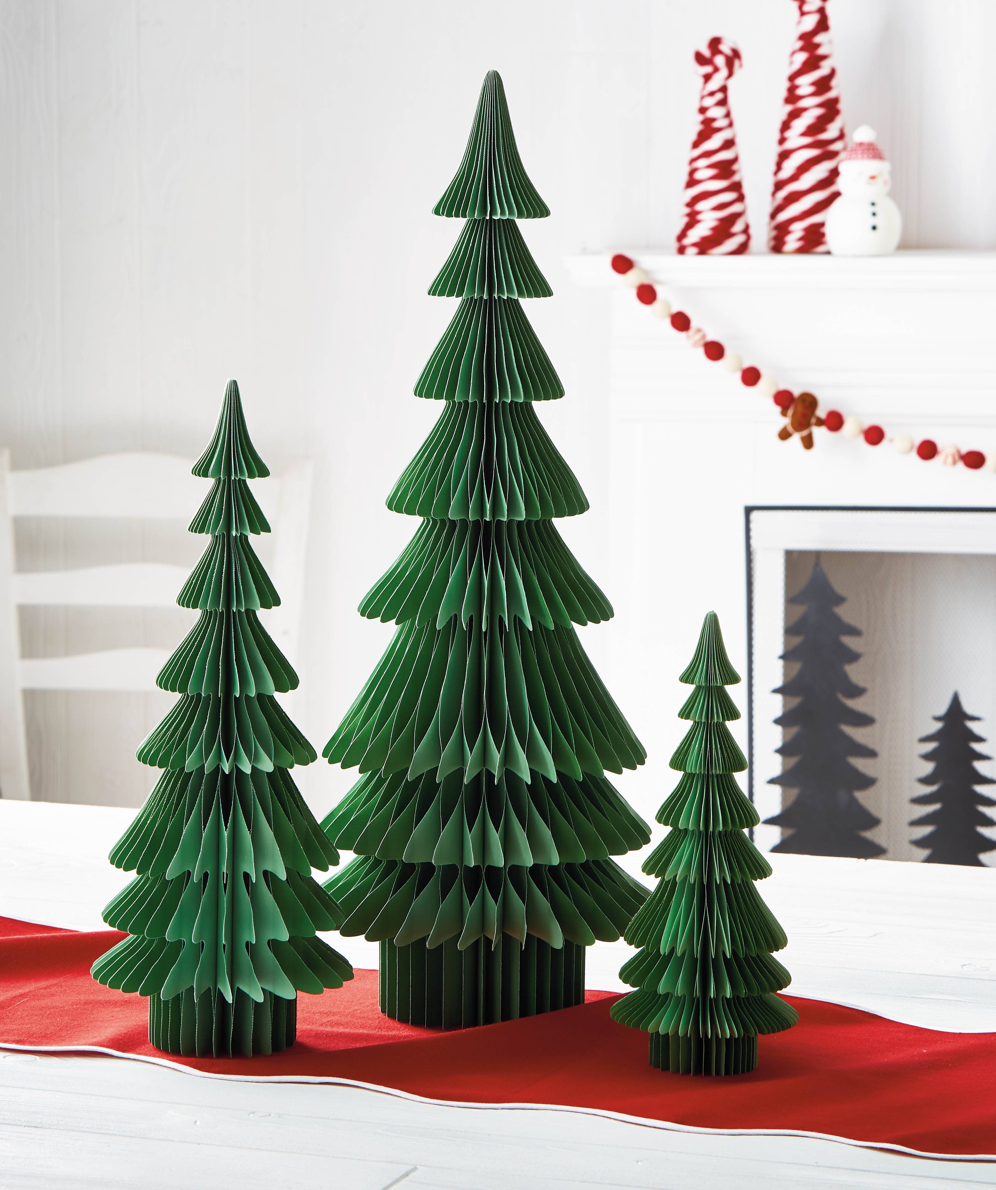 Evergreen Paper Tree Decor Small Green Christmas for wholesale on Faire1