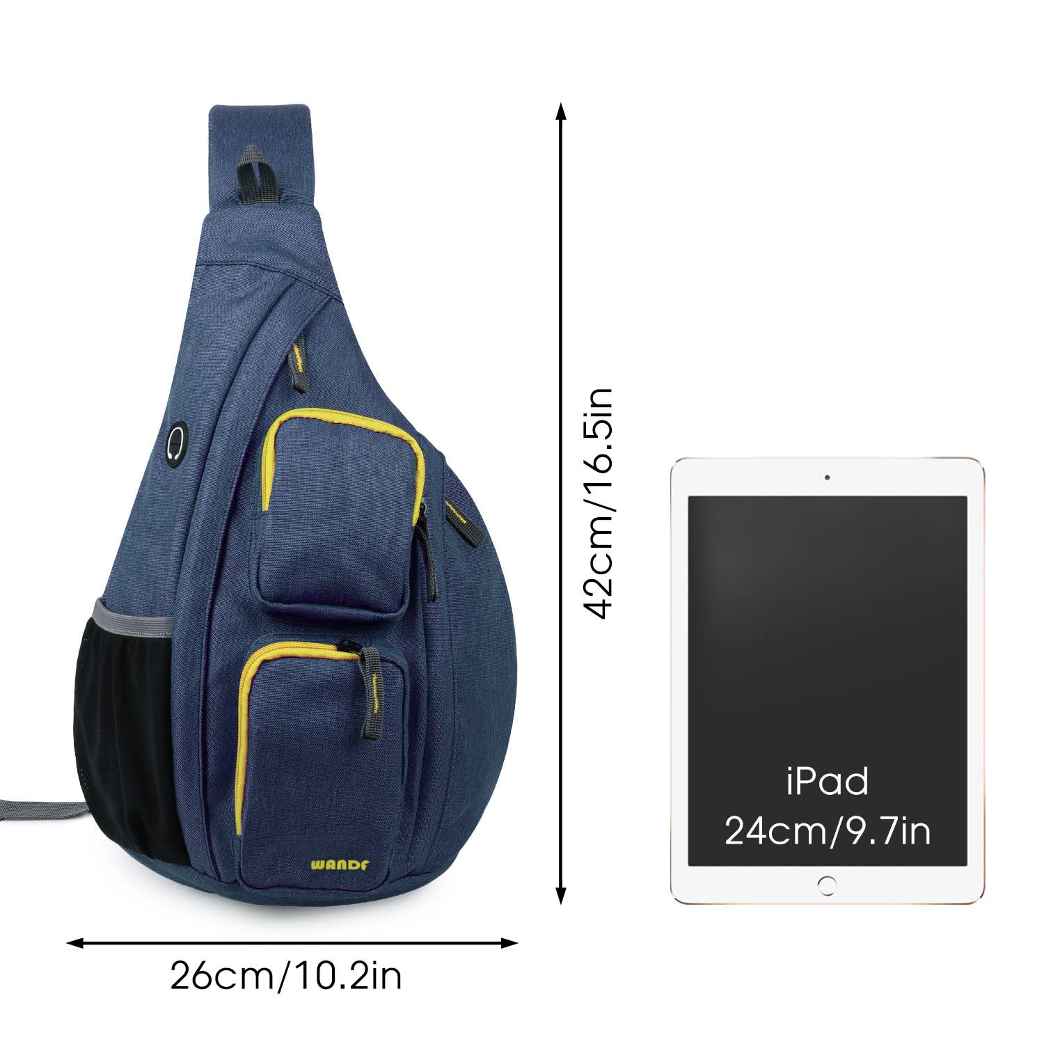 wandf - Wholesale Backpack - Unisex - WANDF Crossbody Sling Chest Bag Mens Travel Backpack14