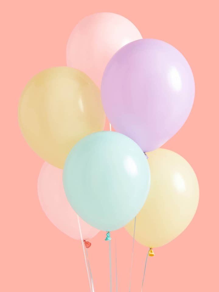Rainbow Pastel Matte Balloons, Party Supplies,Birthday Decor for wholesale by Petit Fetti