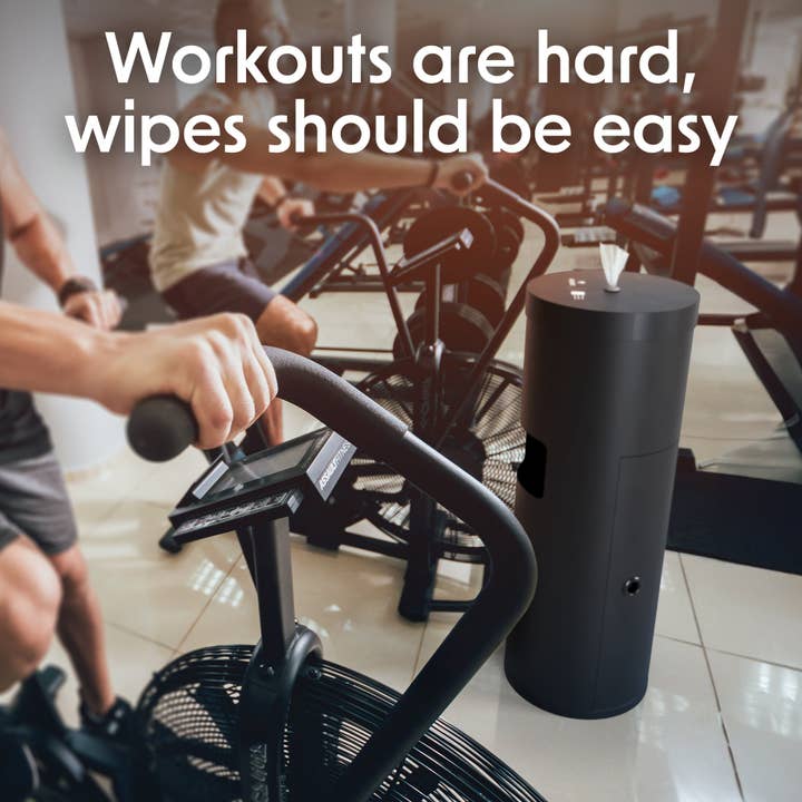 Wipex - Wholesale Trashcan/Trash Bin - Wipex Stainless Steel Bulk Wipes Free Standing Floor Dispenser for Gym Wipes