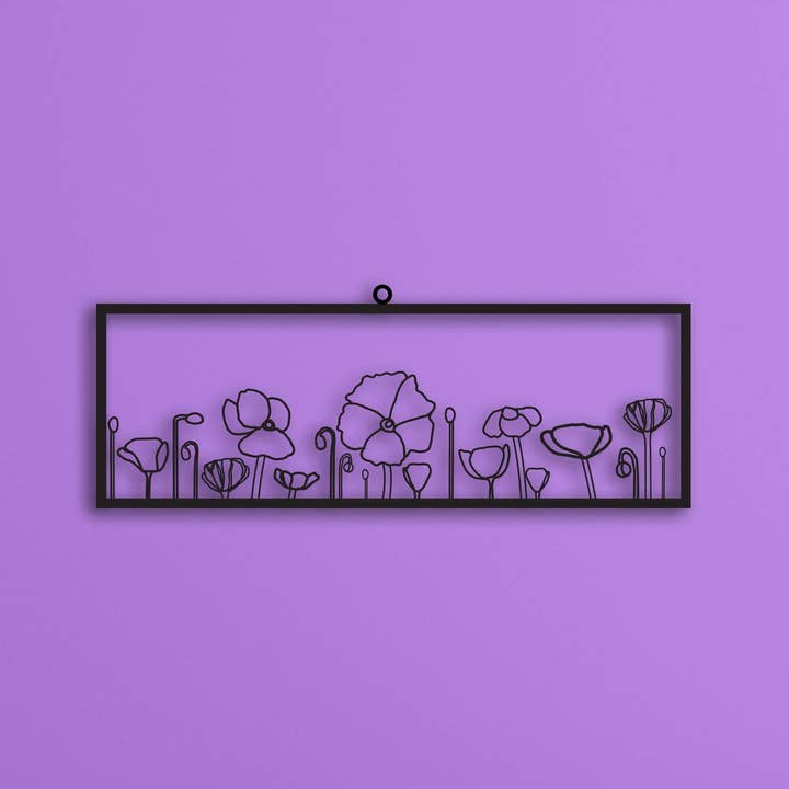 Poppies - Metal Wall Art for wholesale by Blackberry Empress