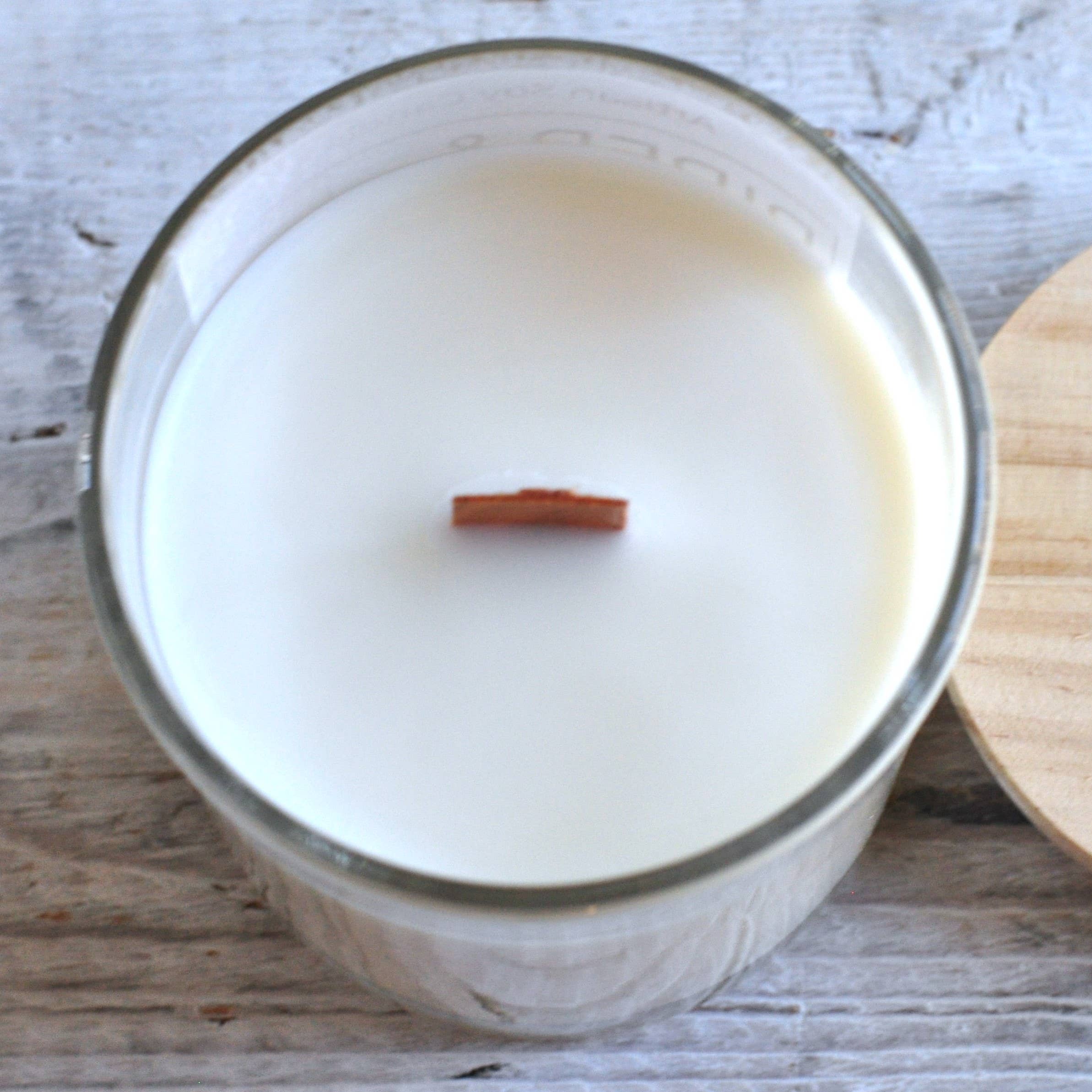 Piper & Harlow Collections - Wholesale Jar/Filled Candle - Rosewater Candle - 10 oz Soy Clear Glass Wooden Lid1