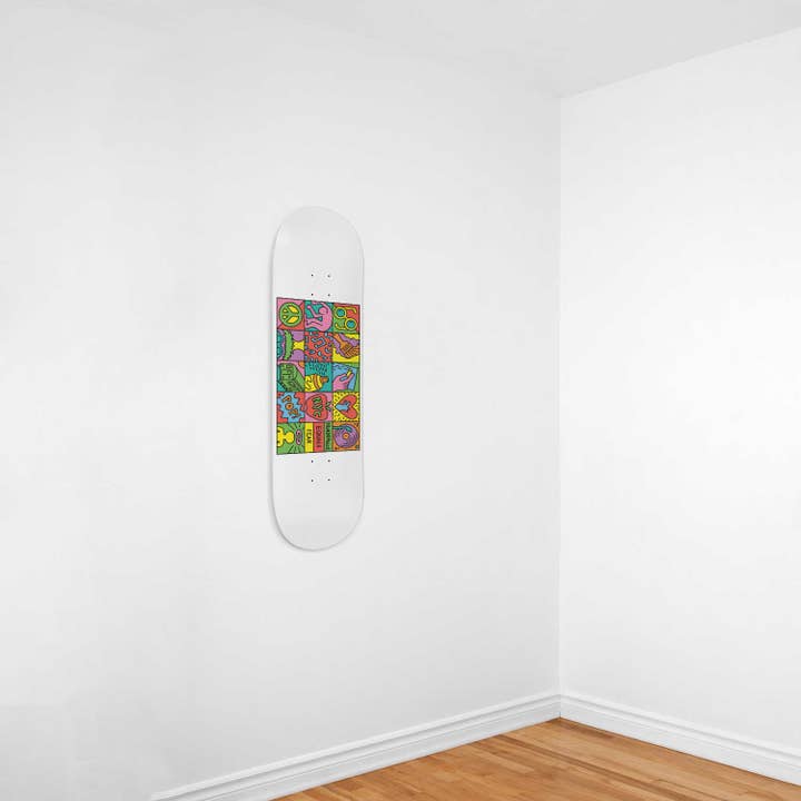 SkateboardArtsy - Wholesale Wall Accent - Keith Haring - Untitled - Ignorance Equals Fear Skateboard Art