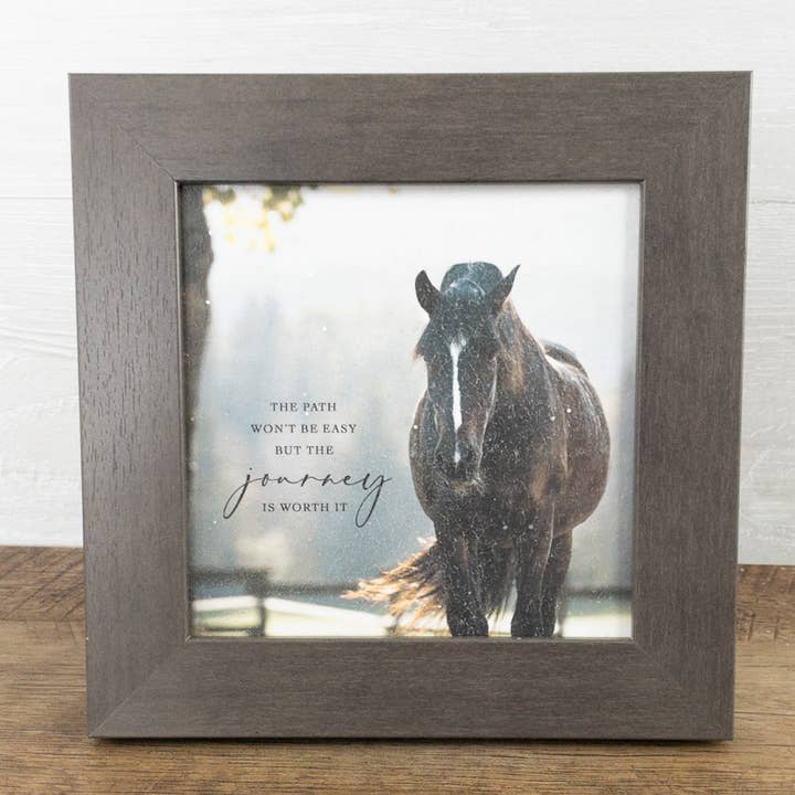 The Path Won't Be Easy Journey Worth It Horse Art Sign Decor for wholesale by Summer Snow Art