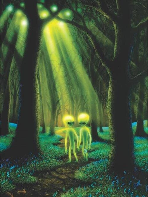 Alien Woods by Danny Flynn Non-Flocked Blacklight Poster for wholesale by Scorpio Posters