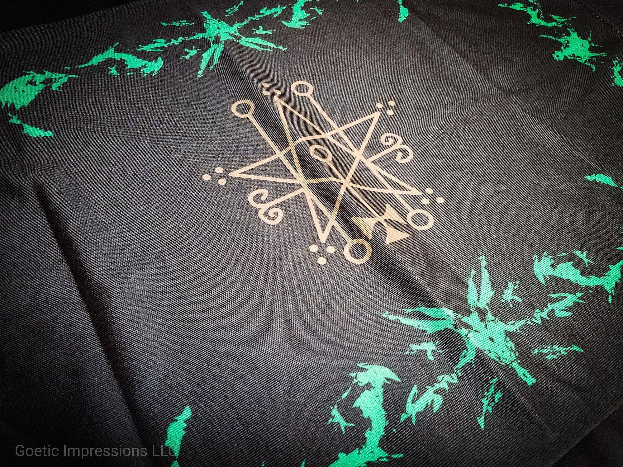 Goetic Impressions – wholesale Tapestry/textile – Astaroth Altar Cloth2