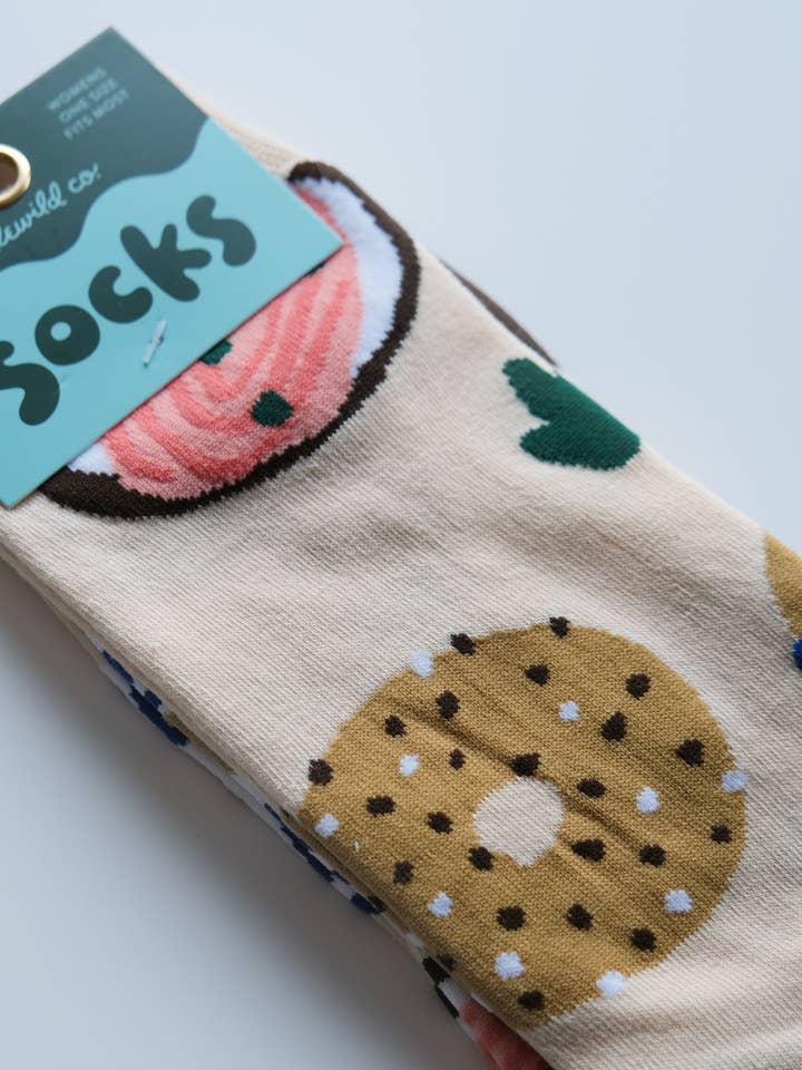 Idlewild Co. - Vente Chaussettes – femme - Chaussettes Crew Bagels 100 % coton pour femmes3