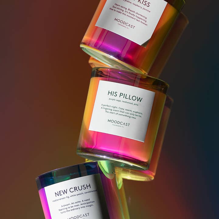 Moodcast Fragrance Co. - Wholesale Pot/gevulde kaars - Kokoswasgeurkaars - Vibes - First Kiss - glazen pot 227 g6