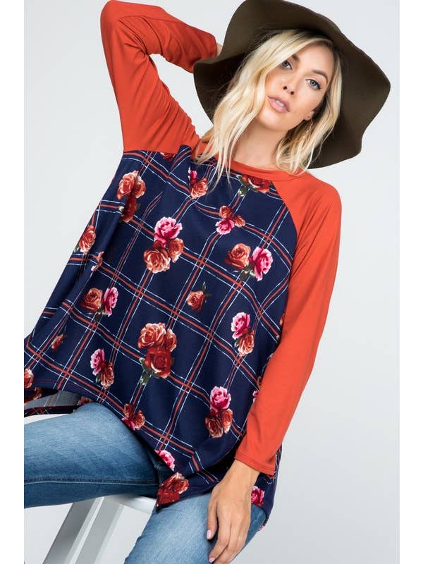 Rose Mellow Fashion - Venta al por mayor Túnica - Mujer - Jersey a cuadros Shark Bite Tunic