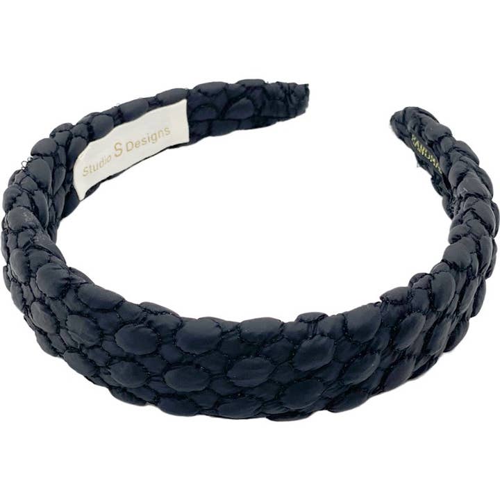 Black Blistered Headband for wholesale by Studio S Designs