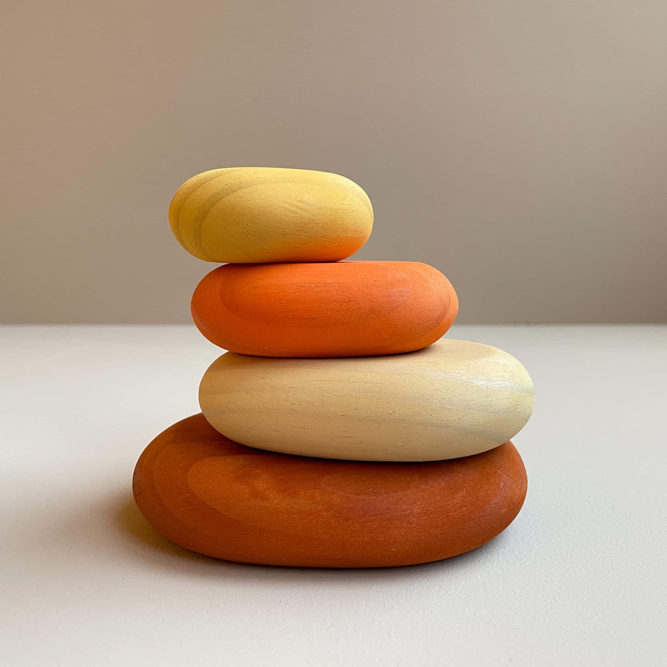 Lothi - Wholesale Stacking Game - Set of 4 wooden pebbles