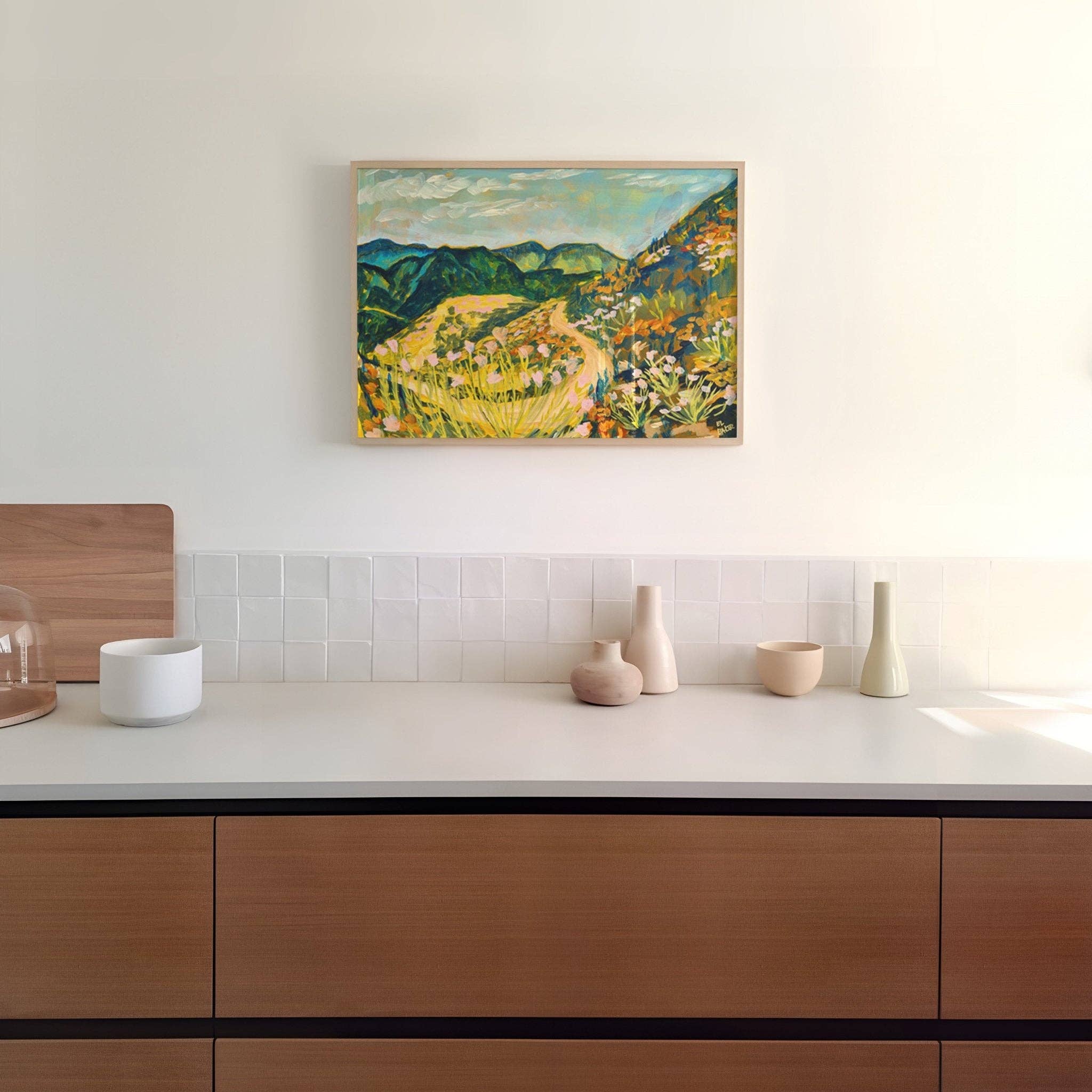 El Baker Art - Wholesale Art Print - California Wildflower Print – San Gabriel Mountains Botanical Wall Art Canvas7