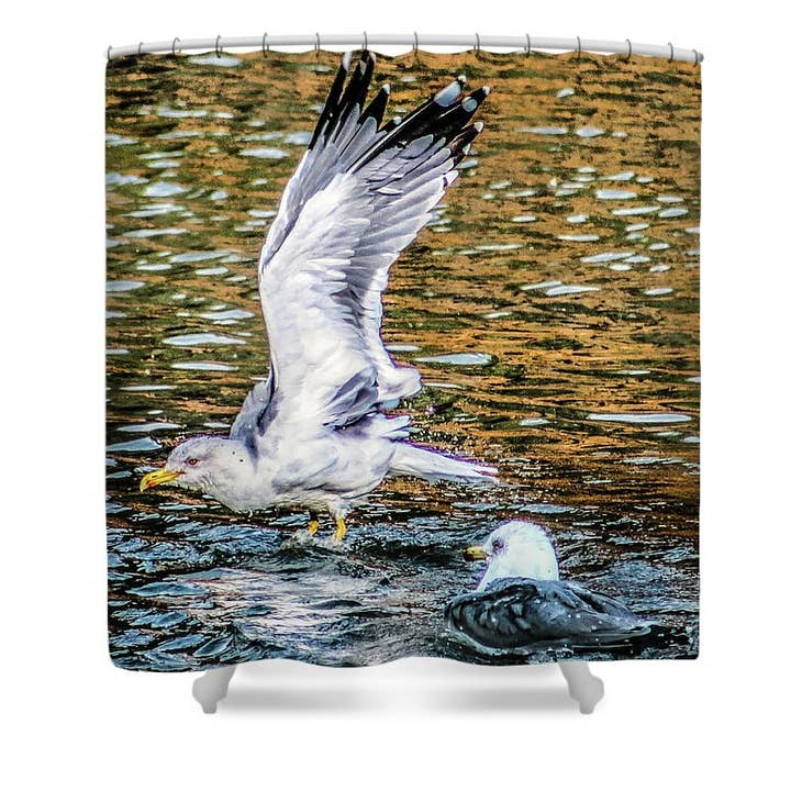 CORTINA DE BAÑO «LAS GAVIOTAS DEL LAGO EN EL ARTE» para venta al por mayor de sorayadapuzzostore