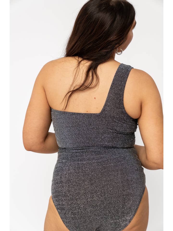 Coral Reef Swim - Wholesale Swim Bottoms - Women's - Black Shimmer High Waisted Swim Bottom7