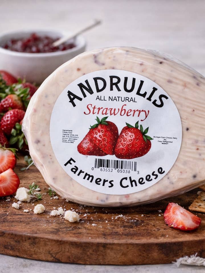 Andrulis Farmers Cheese All-Natural Strawberry for wholesale by Andrulis