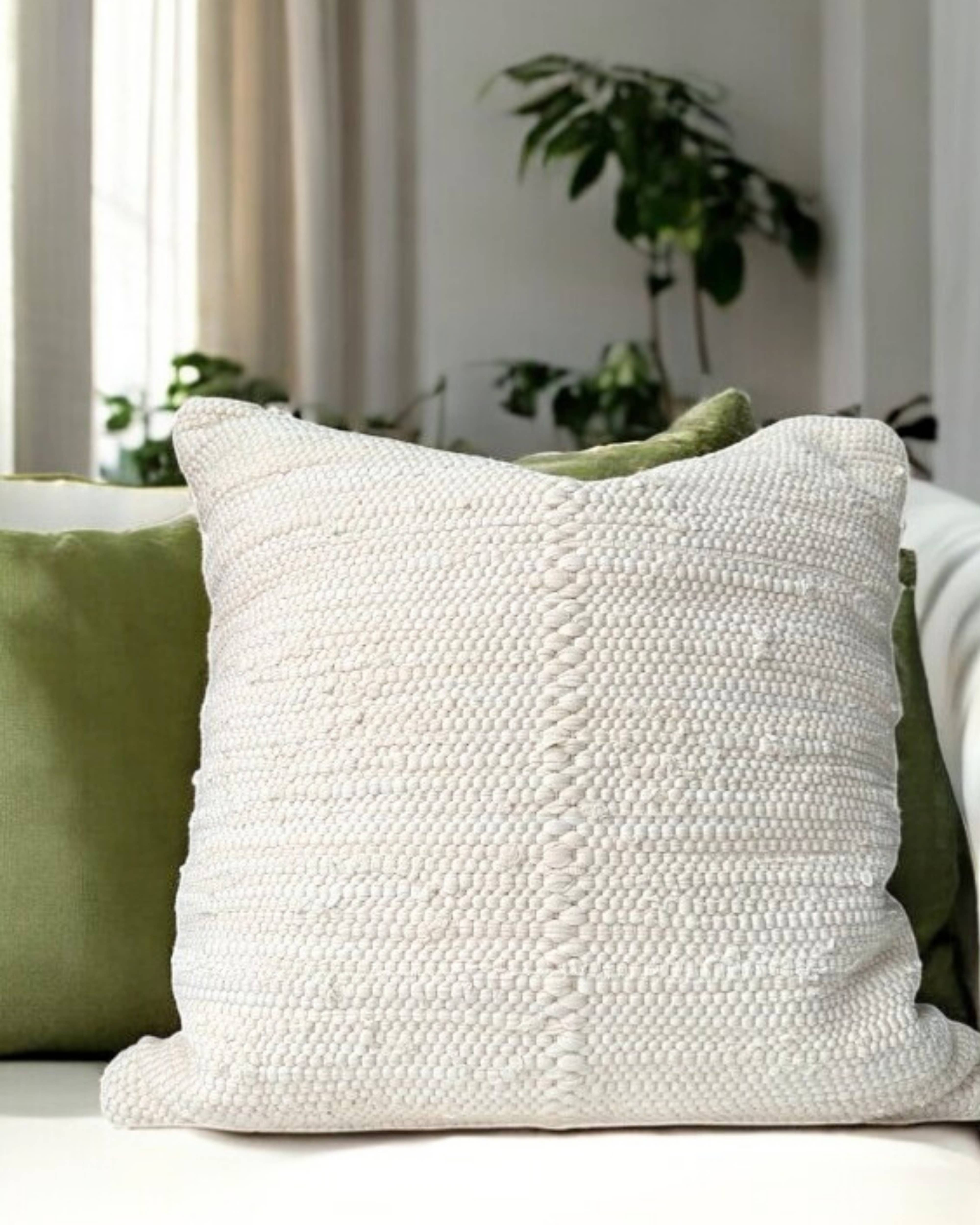 PILLOWPIA - Wholesale Throw/Decorative Pillow - chindi pillow cover in heavy cream3