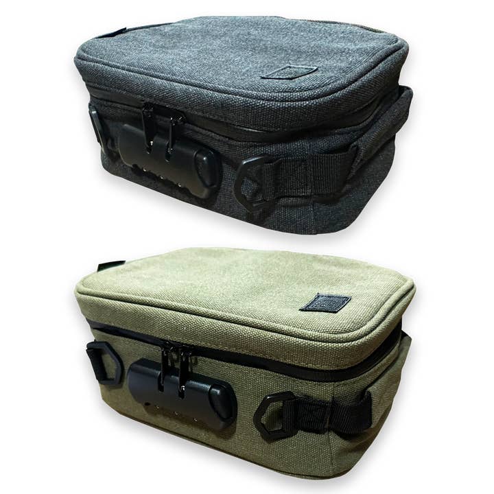 Novelty Brands - Wholesale Humidor/Cigar Accessory - Smell Proof Canvas Lock Bag with Tool Organizer- 2 Pieces Per Pack 41500