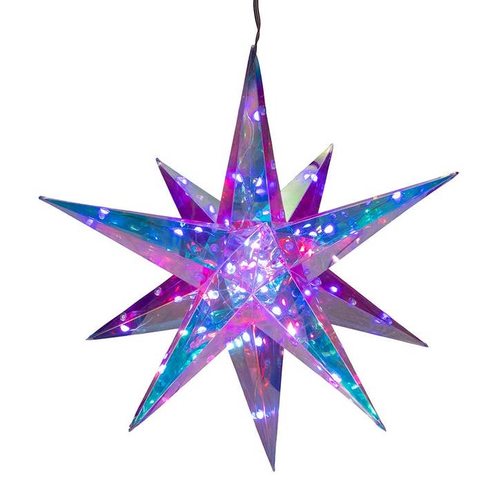 Kurt S. Adler, Inc. - Wholesale String Lights - 13.25“ 40-Light RGB LED Holographic Starburst