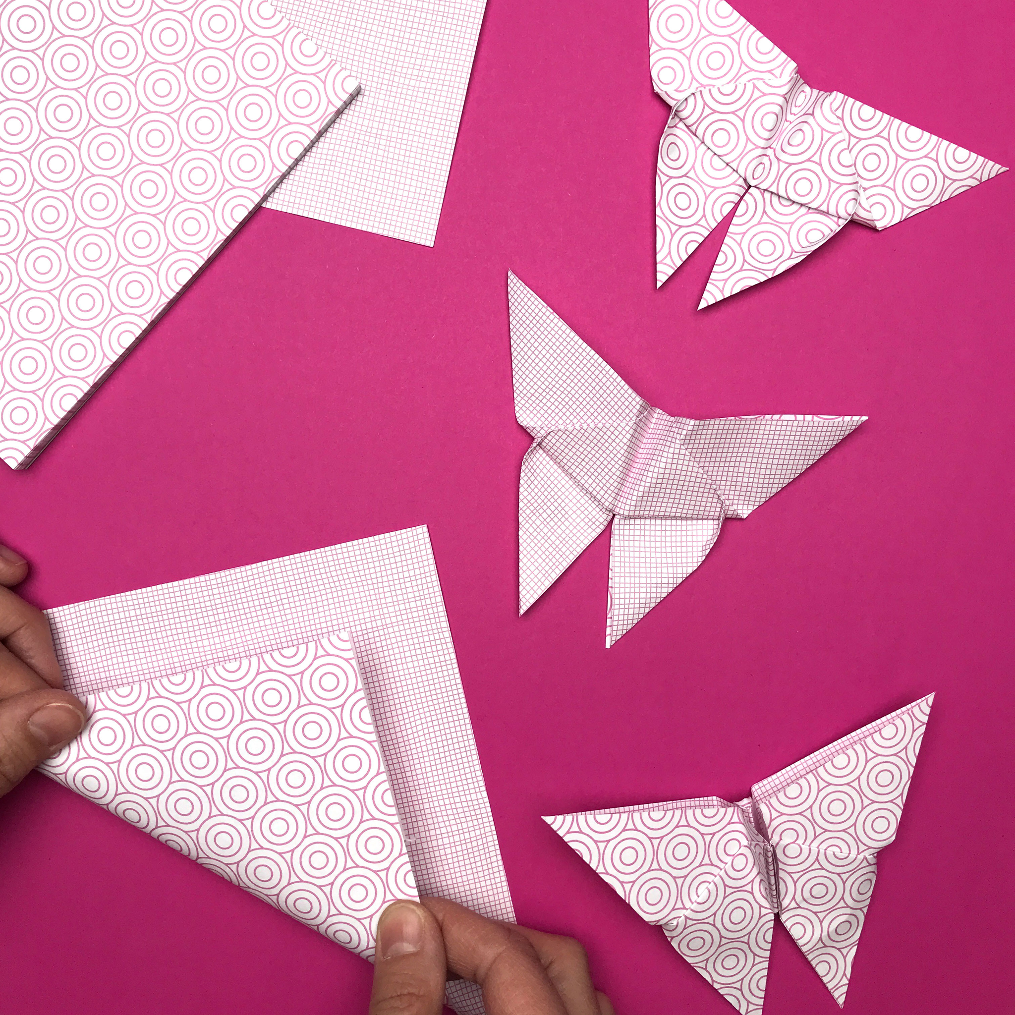 My Pretty Circus - Wholesale Origami/Kirigami-papier - Origamipapier in roze met cirkels - dubbelzijdig vouwpapier8