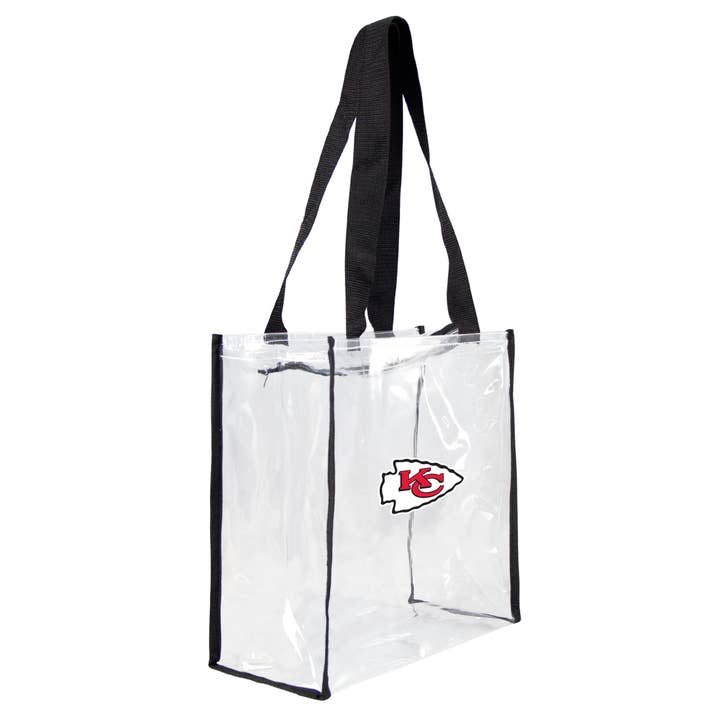 NFL Kansas City Chiefs Clear Square Stadium Tote for wholesale by Little Earth Productions