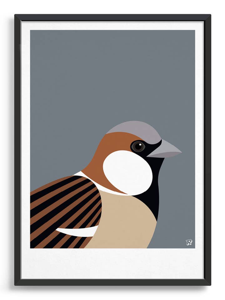 Fuglekunsttryk — Sparrow for engroshandel hos Rocket Jack