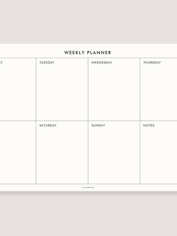 Weekly planner - "Weekly Planner" for wholesale by LØTTEBOM