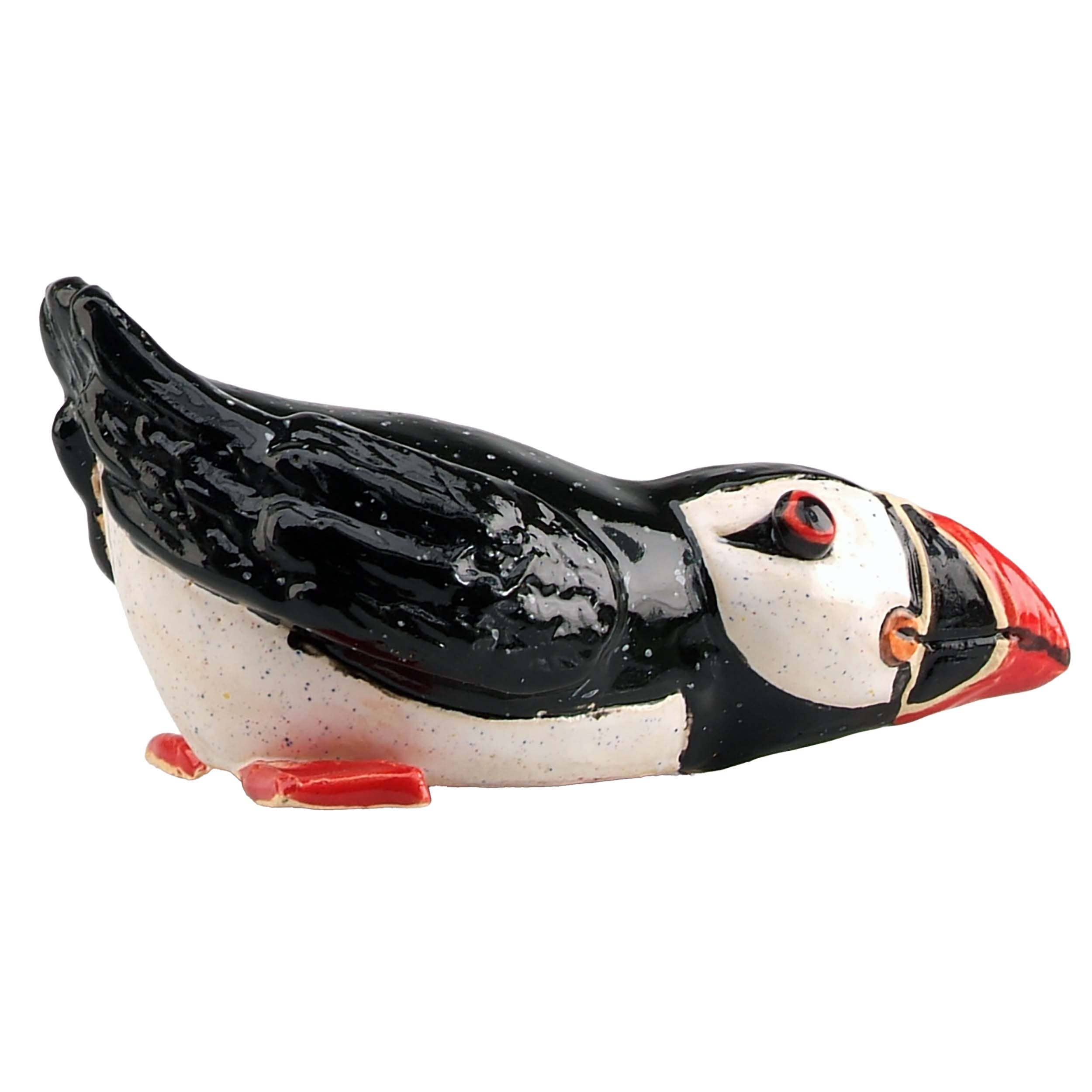 Enigma Supplies - Wholesale Decoratief beeldje - Handgemaakt keramisch beeldje zwemmende papegaaiduikerornament6