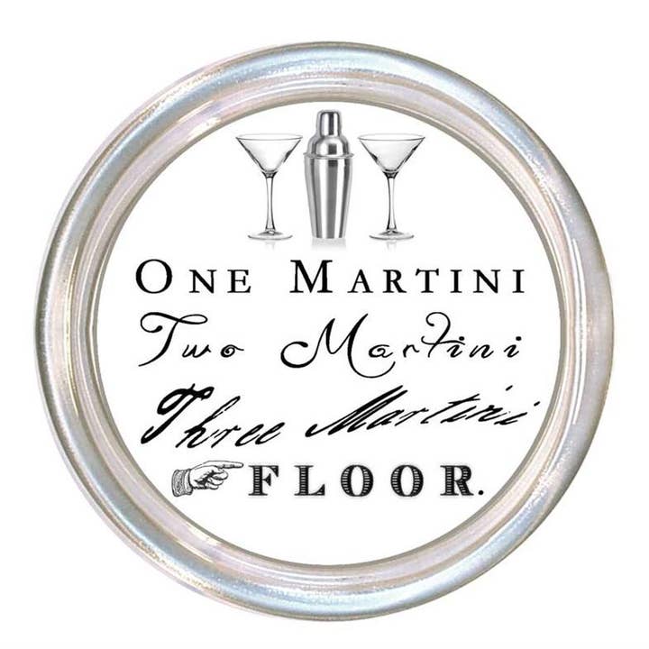 C8314- Sous-verre One Martini Two Martini Three Martini pour la vente par Marye-Kelley