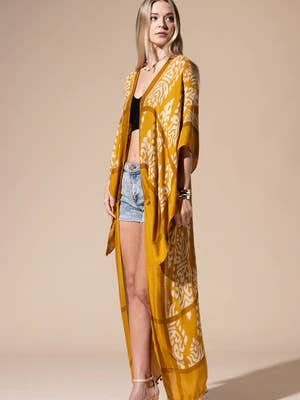 Shop Neighbors - Wholesale Kimono - Dames - Kimono met damastprint en mouwen1