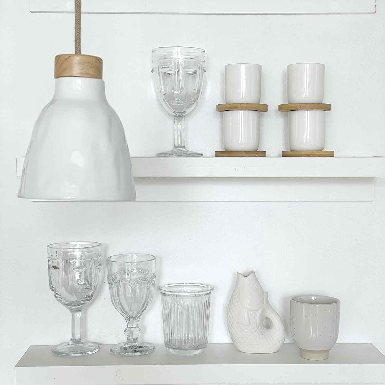 Visage transparent glass D8 H16.5cm for wholesale on Faire2