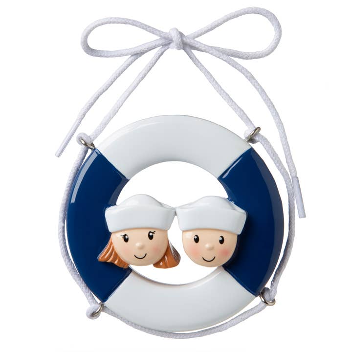 PolarX Ornaments - Wholesale Ornament - Cruise Ship Family with Buoy Personalized Ornament
