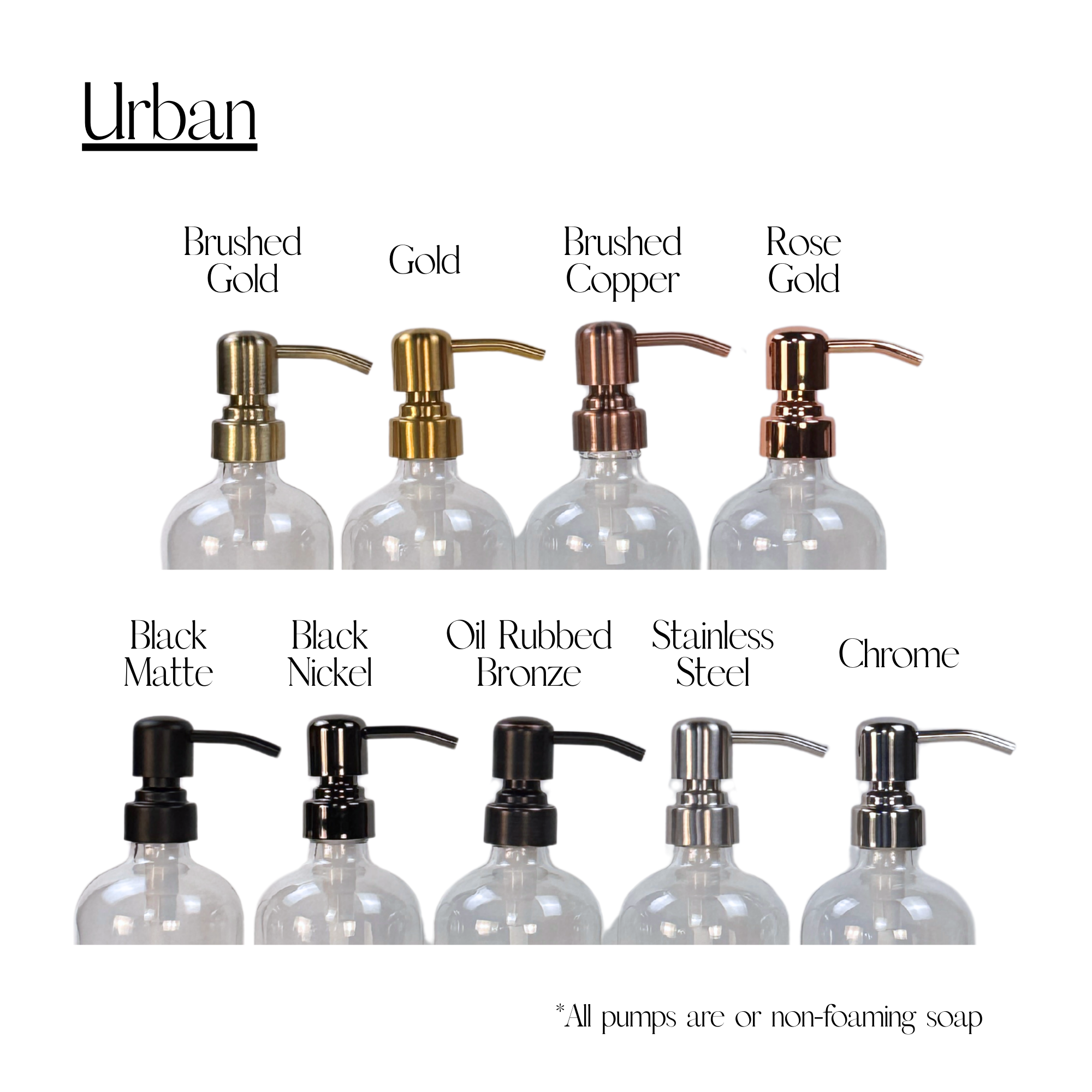 The Bottle Shoppe - Vente Distributeurs de savon - Distributeur de savon en verre Edison | 17 oz | Pompes en métal design0
