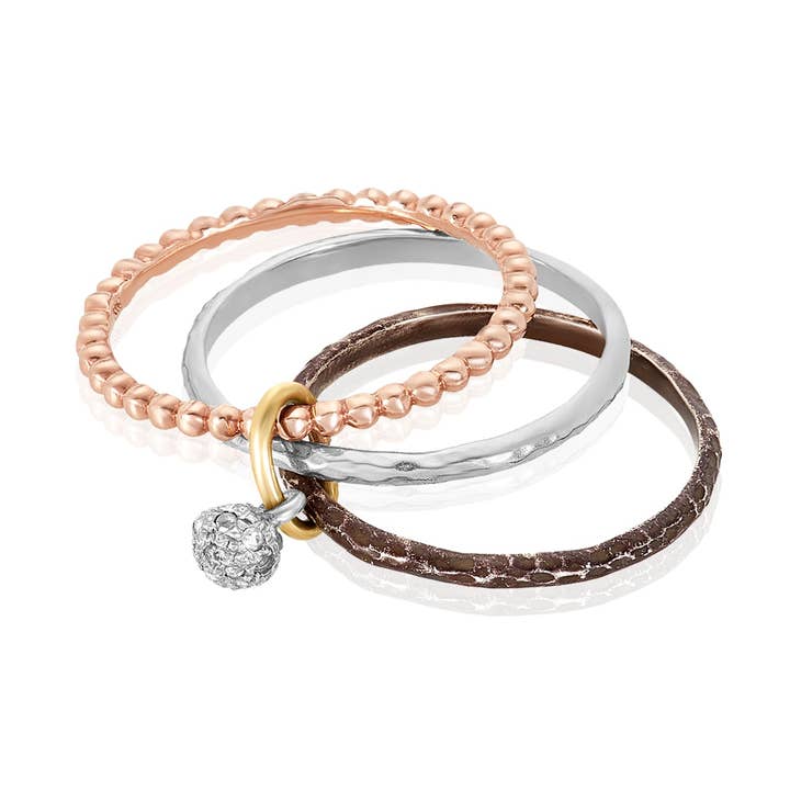 Trio-Ring mit Diamanten für den Großhandel von Mabel Chong